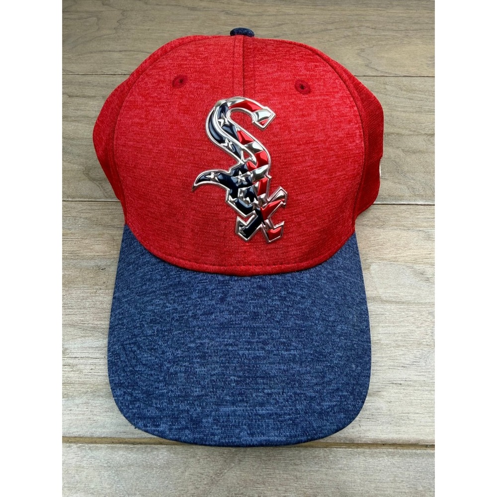 Chicago White Sox Hat New Era 39THIRTY Men's M/L Red Blue Patriotic